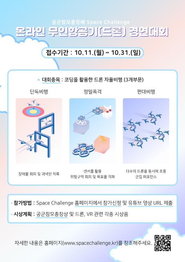 온라인 드론경연대회 홍보이미지(사진제공=공군)